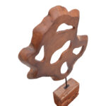 Table decoration Strab Inart natural wood teak-metal 55x10x80cm - Image 3