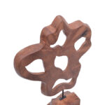 Table decoration Strab Inart natural wood teak-metal 49x15x70cm - Слика 3