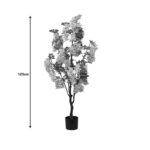 Decorative plant Bean flowers in a pot Inart white pp H125cm - Слика 4