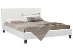 Double bed Nevil PU white matte 150x200
