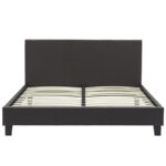 Double bed Nevil PU dark brown matte 150x200 - Image 4