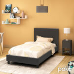 Bed Nevil PU dark brown matte 100x200 - Слика 2