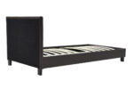Bed Nevil PU dark brown matte 100x200 - Слика 4