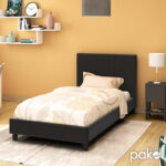 Bed Nevil PU black matte 100x200 - Image 2