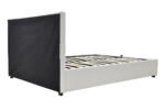 Double bed Roi PU with storage space in white matte 160x200 - Image 6