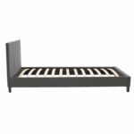 Bed Nevil in dark grey fabric 100x200cm - Слика 4