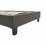 Bed Nevil in dark grey fabric 100x200cm - Слика 6