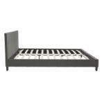 Double bed Nevil in dark grey fabric 150x200cm - Слика 4