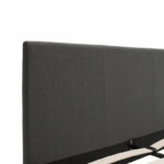 Double bed Nevil in dark grey fabric 150x200cm - Слика 5