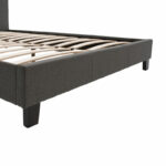 Double bed Nevil in dark grey fabric 150x200cm - Слика 6