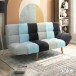 Sofa-bed 3-seater Freddo I with colorful fabric 182x81x84cm - Слика 2