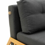 Fancy armchair-bed with charcoal fabric 95x98x70cm - Слика 4