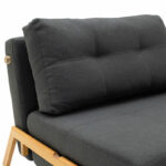 Fancy armchair-bed with charcoal fabric 95x98x70cm - Слика 5