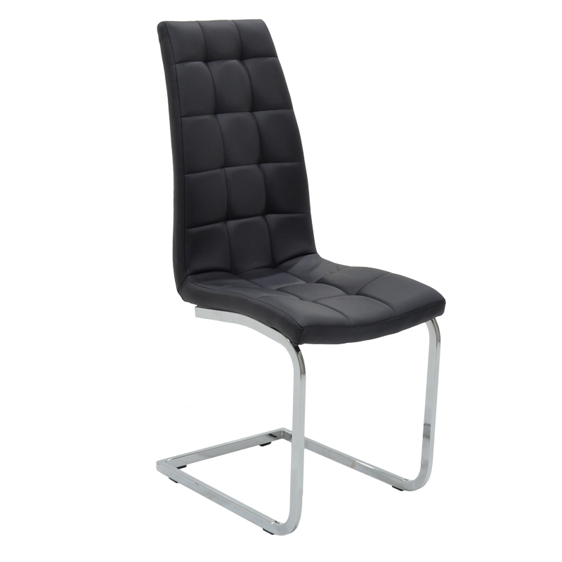 029-000003 Chair Darrell Metal chrome with PU black - Image 1