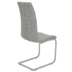 Chair Darrell metal chrome with PU light grey antique - Слика 2
