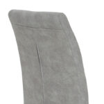 Chair Darrell metal chrome with PU light grey antique - Слика 5