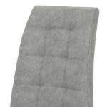 Chair Darrell metal chrome with PU light grey antique - Слика 6