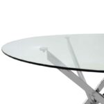 Dining table Steve round with transparent glass D120x74,5cm - Слика 3