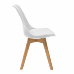 Chair Gaston PP with PU color white - oak 43x51x75cm - Image 3
