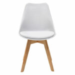 Chair Gaston PP with PU color white - oak 43x51x75cm - Image 4