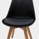 Chair Gaston PP with PU color black - oak 43x51x75cm - Слика 6