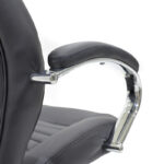 Sonar manager office chair with PU in black colour - Image 5