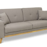 2 seater sofa-bed  Carmelo fabric beige-grey 214x80x86 cm