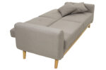 2 seater sofa-bed  Carmelo fabric beige-grey 214x80x86 cm - Слика 4
