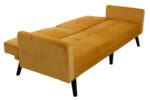 Sofa - bed Dream with footstool velvet in yellow 209x157x80cm - Слика 4