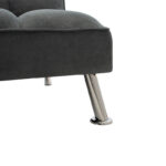 3 seater sofa-bed Rebel with fabric in dark grey color 189x92x82cm - Слика 5