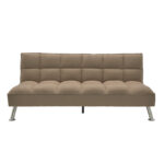 3 seater sofa-bed Rebel with fabric in beige-brown color 189x92x82cm - Слика 2