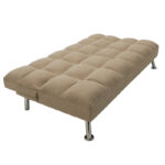 3 seater sofa-bed Rebel with fabric in beige-brown color 189x92x82cm - Слика 4
