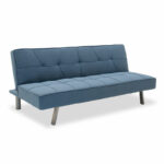 Тросед-кревет Travis со ткаенина во светло сина боја 175x83x74 см