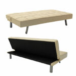 3 seater sofa-bed Travis with fabric in beige color 175x83x74cm - Слика 4