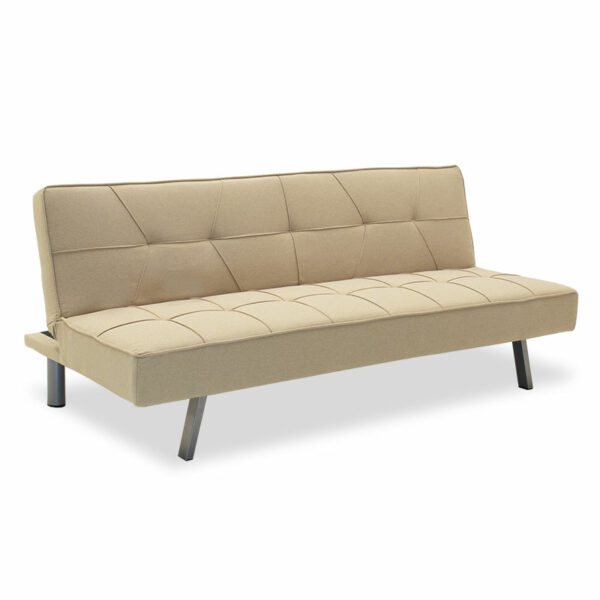 3 seater sofa-bed Travis with fabric in beige color 175x83x74cm