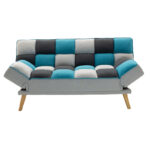 3 seater sofa-bed Andy fabric multicolored 177x91x86cm - Слика 4