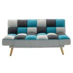3 seater sofa-bed Andy fabric multicolored 177x91x86cm - Слика 5