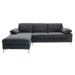 Corner sofa Cohen with right corner fabric dark grey fabric 240x159x83cm - Слика 2