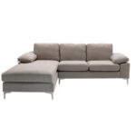 Corner sofa Cohen with right corner fabric beige 240x159x83cm - Слика 3