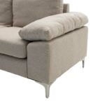 Corner sofa Cohen with right corner fabric beige 240x159x83cm - Слика 5