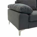 Corner sofa Cohen with left corner fabric dark grey 240x159x83cm - Слика 4