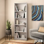 Bookcase Max white 58x23x170 cm - Image 2