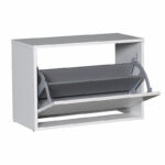 Shoes cabinet Step 6 pairs in white color 60x30x42 cm - Слика 4