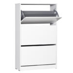 Shoe cabinet Step 18 pairs white 73x26x119cm - Слика 4