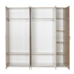 Wardrobe Drum with 5 doors in oak-white colour 200x53x209cm - Слика 3