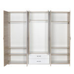 Wardrobe Drum with 6 doors in oak-white colour 240x53x209cm - Слика 3