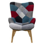 Armchair Kido retro designed multicolored patchwork - Image 4