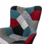 Armchair Kido retro designed multicolored patchwork - Image 6