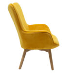 Armchair Kido velvet yellow color - Слика 5