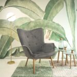 Armchair Kido velvet silver-grey color - Image 2